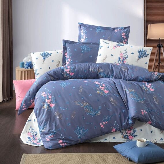 Ткань бязь ранфорс для постельного белья 2,4 м V-12.25216/51 лаванда біла, фото 2