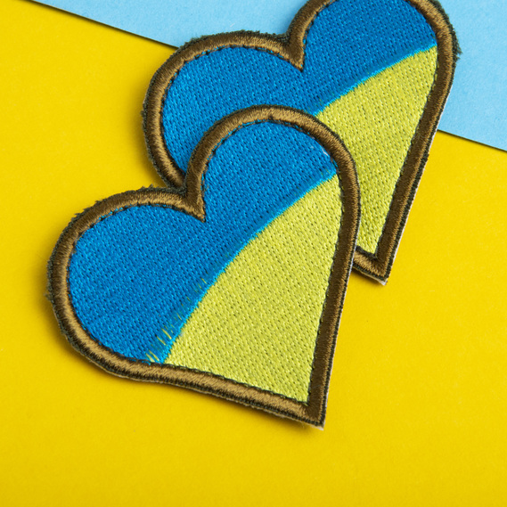 Velcro chevron Heart frame 6x6.5 cm, 2 pcs, фото 5
