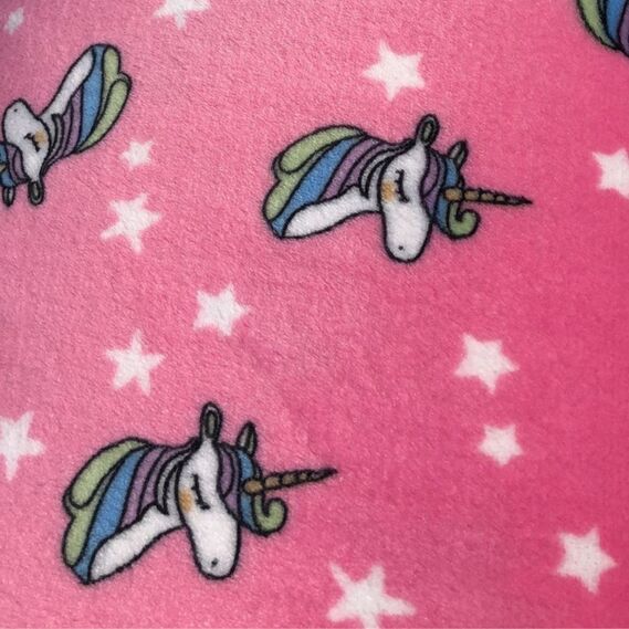 Ткань махровая Велсофт  єдиноріг рожевий, фото 3