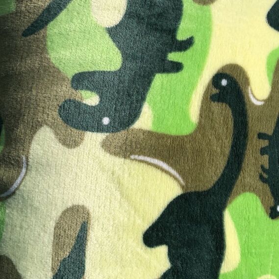 Ткань махровая Велсофт  Діно салат, фото 2