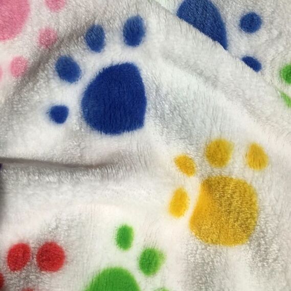 Тканина махрова Велсфот  Сліди білий, фото 2 Тканина махрова Велсфот  Сліди білий, фото 2