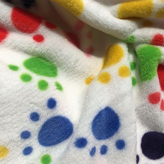 Тканина махрова Велсфот  Сліди білий, фото 3 Тканина махрова Велсфот  Сліди білий, фото 3