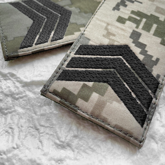 Шеврон на липучке погон звание Сержант 5х10 см, фото 4