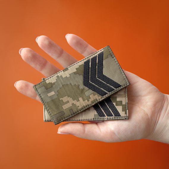 Шеврон на липучке погон звание Сержант 5х10 см, фото 6