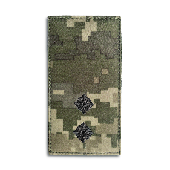 Шеврон нашивка на липучці погон звання ЗСУ Лейтенант 5х10 см, фото 1