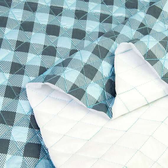 Стьобана плащовка клітина блакитна, фото 1