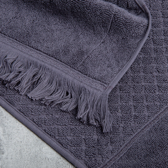 Рушник махровий жакардовий Аврора TM IDEIA 50х90 см графіт, фото 5