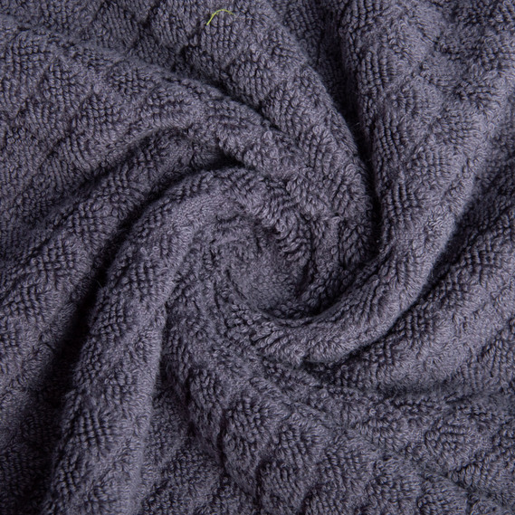 Рушник махровий жакардовий Аврора TM IDEIA 70х140 см графіт, фото 3