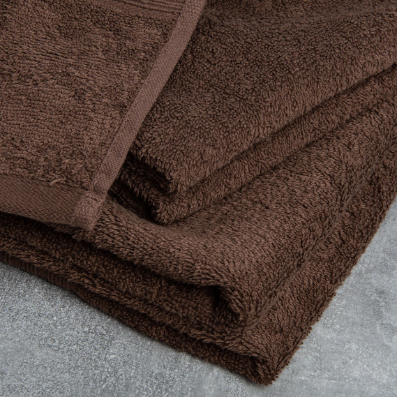 Рушник махровий Ідеал TM IDEIA 50х90 см шоколад, фото 4