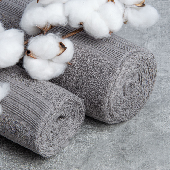 Полотенце махровое Идеал TM IDEIA 50х90 см сірий, фото 2