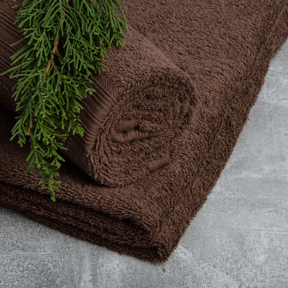 Рушник махровий Ідеал TM IDEIA 70х140 см  шоколад, фото 2