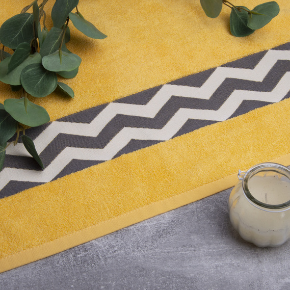 Рушник махровий IZZI TM IDEIA 50х90 см жовтий, фото 5