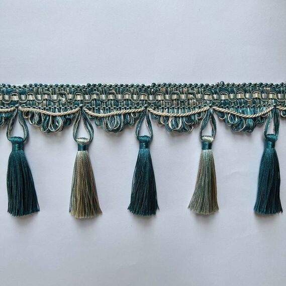 Бахрома декоративная V-1 мор.хвиля, фото 2 Бахрома декоративная V-1 мор.хвиля, фото 2