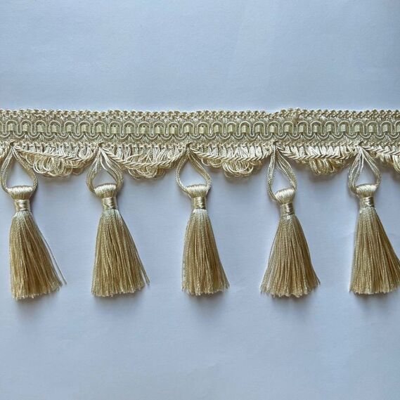 Бахрома декоративная V-3 шампань, фото 2 Бахрома декоративная V-3 шампань, фото 2