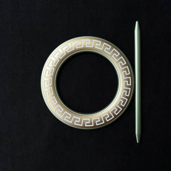 Подхват для штор декоративный V-3-9 золото мат/зелене, фото 1