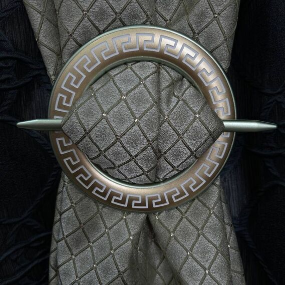 Подхват для штор декоративный V-3-9 золото мат/зелене, фото 3 Подхват для штор декоративный V-3-9 золото мат/зелене, фото 3