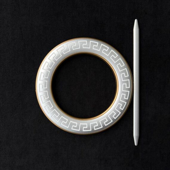 Подхват для штор декоративний V-4-6 cрібло мат/т.антик, фото 1