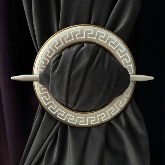 Подхват для штор декоративний V-4-6 cрібло мат/т.антик, фото 3