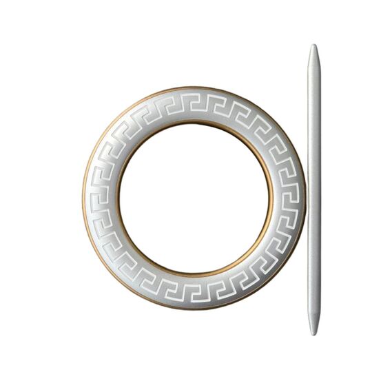 Подхват для штор декоративний V-4-6 cрібло мат/т.антик, фото 4