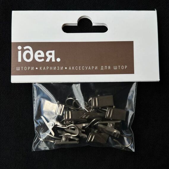 Крючок жабка для штор 10 шт уп сатин, фото 5