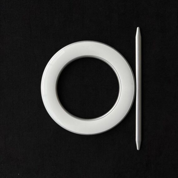 Подхват для штор декоративный V-4-0 біле/срібло матове, фото 1 Подхват для штор декоративный V-4-0 біле/срібло матове, фото 1