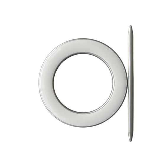 Подхват для штор декоративный V-4-0 біле/срібло матове, фото 2 Подхват для штор декоративный V-4-0 біле/срібло матове, фото 2