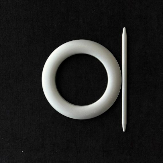 Подхват для штор декоративный V-4-0 біле/срібло матове, фото 3 Подхват для штор декоративный V-4-0 біле/срібло матове, фото 3