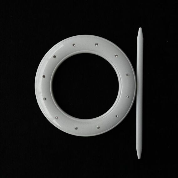 Підхоплення для штор декоративний зі стразами V-0-0 білий, фото 1 Підхоплення для штор декоративний зі стразами V-0-0 білий, фото 1