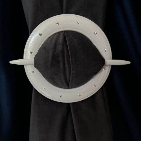 Підхоплення для штор декоративний зі стразами V-0-0 білий, фото 4 Підхоплення для штор декоративний зі стразами V-0-0 білий, фото 4