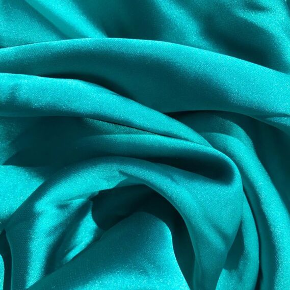 Тканина Атлас Isabella т/бірюза, фото 2