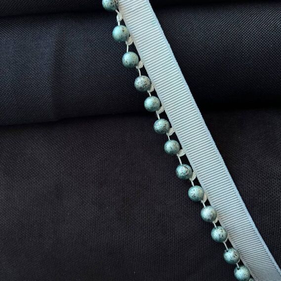 Бахрома стеклярус для штор и тюлей синій/синій, фото 2