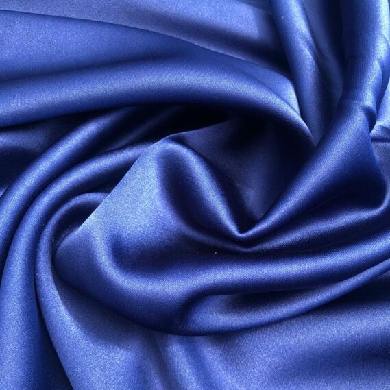 Тканина Атлас Isabella navy, фото 1 Тканина Атлас Isabella navy, фото 1