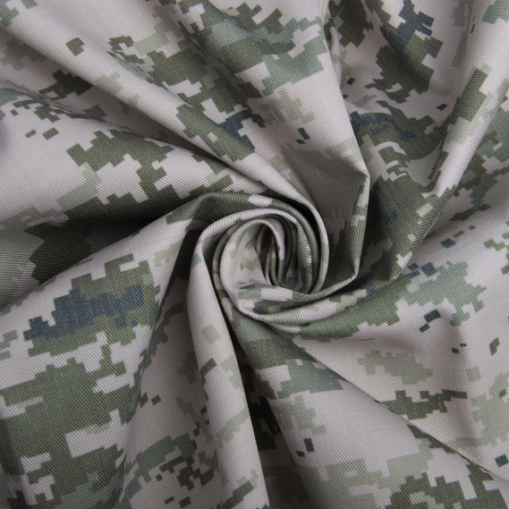 Ткань костюмна саржа ВСУ 245 пиксель гр/м2 піксель, фото 1