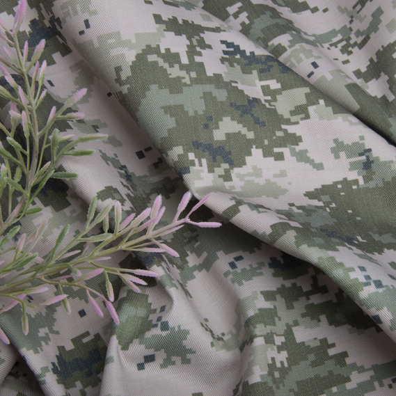 Ткань костюмна саржа ВСУ 245 пиксель гр/м2 піксель, фото 3