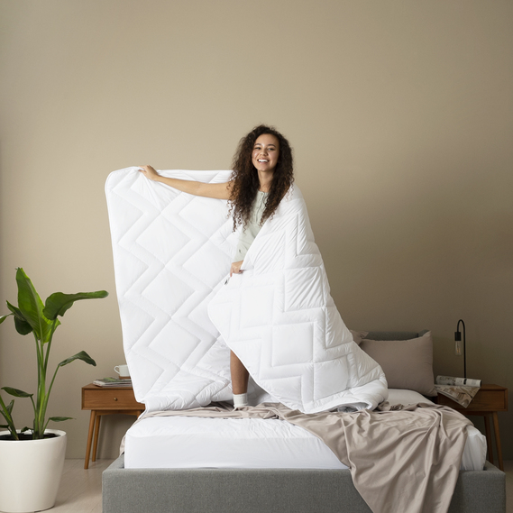 Ковдра літня NORDIC COMFORT євро 200х220 IDEIA антиалергенна легка ковдра для літа біла, фото 10 Ковдра літня NORDIC COMFORT євро 200х220 IDEIA антиалергенна легка ковдра для літа біла, фото 10
