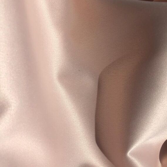 Ткань костюмно-плательная Атлас Lux V-7 ніжний персик, фото 2