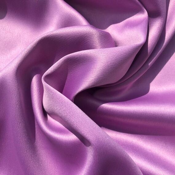 Ткань костюмно-плательная Атлас Lux яскравий бузок, фото 1