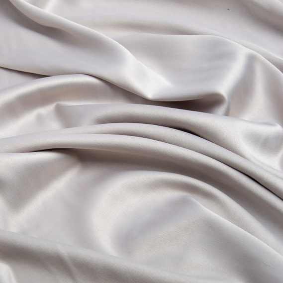 Тканина костюмно-плательна Атлас Lux сірий беж, фото 2