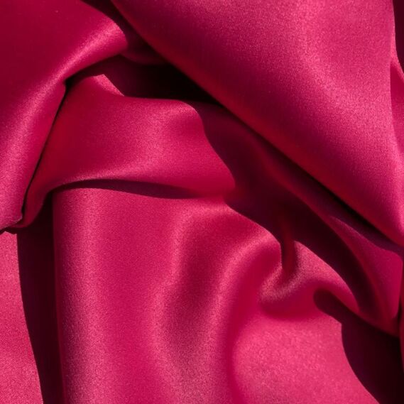 Тканина костюмно-плательна Атлас Lux малина, фото 2