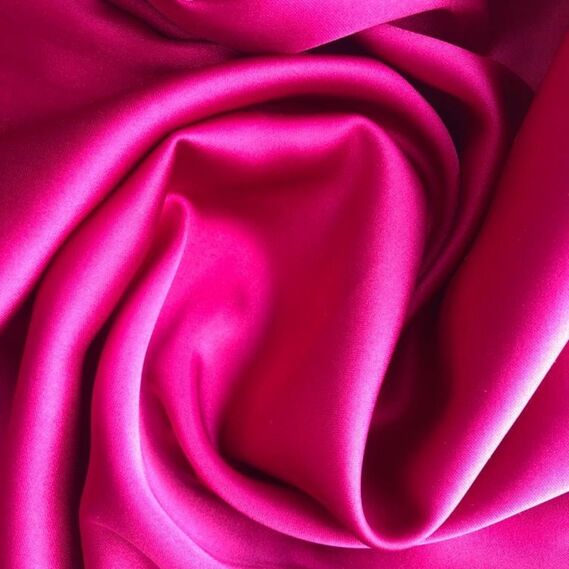 Тканина костюмна SCARLETT light, 145 см, 260 гр/м2, блискуча тканина, тканина для вечірньої сукні, атласна тканина, шовкова тканина фуксія, фото 3