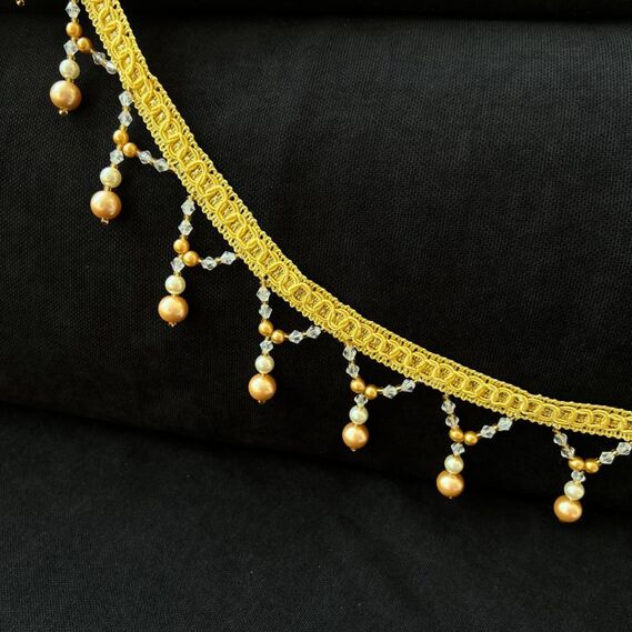 Fringe Bugle for curtains and tulle PEARL антик, фото 2 Fringe Bugle for curtains and tulle PEARL антик, фото 2