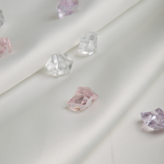 Тканина костюмно-плательна Атлас Lux молоко, фото 3