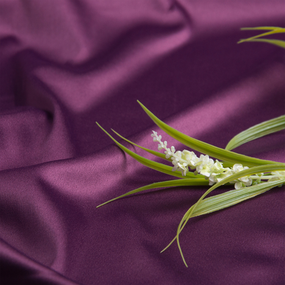 Ткань костюмно-плательная Атлас Lux фіолет, фото 3