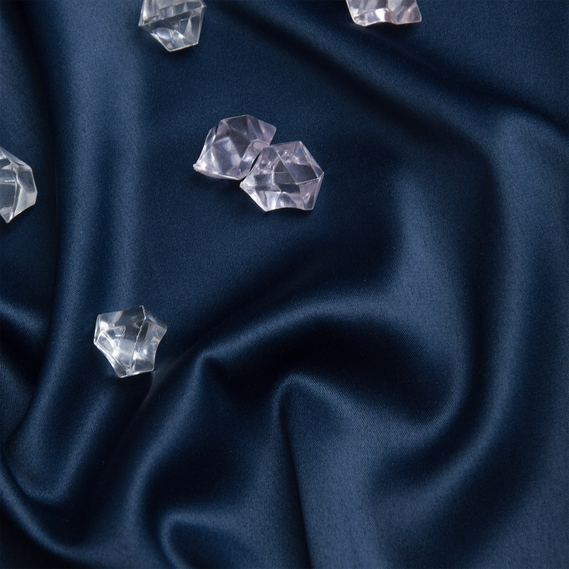 Тканина костюмно-плательна Атлас Lux сапфір, фото 3