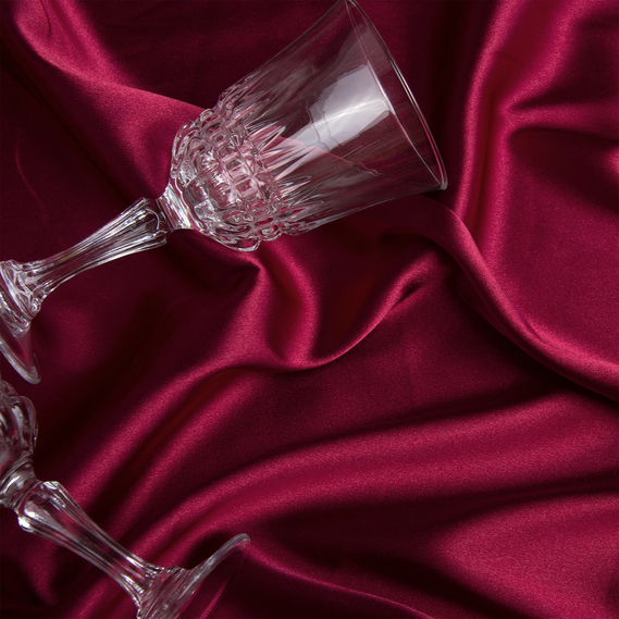 Тканина костюмно-плательна Атлас Голлівуд бордо, фото 3