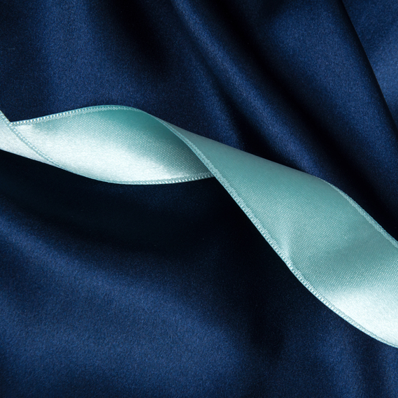Ткань костюмно-плательная Атлас Голливуд темно синій, фото 3
