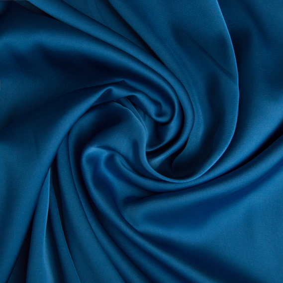 Ткань плательная атлас шелк Vanessa мор бриз, фото 1