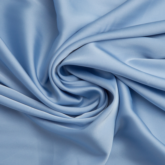Тканина плательная атлас шовк Vanessa світло блакитний, фото 1 Тканина плательная атлас шовк Vanessa світло блакитний, фото 1