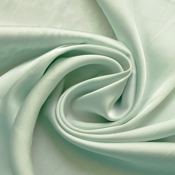 Ткань плательная атлас шелк Vanessa легка м`ята, фото 1