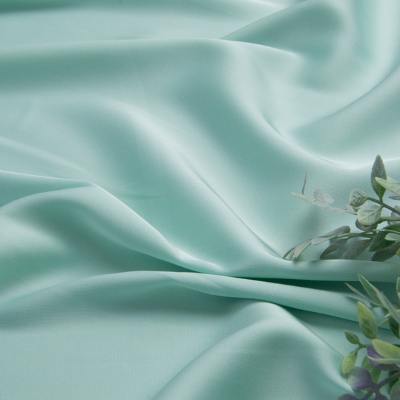 Ткань плательная атлас шелк Vanessa легка м`ята, фото 3